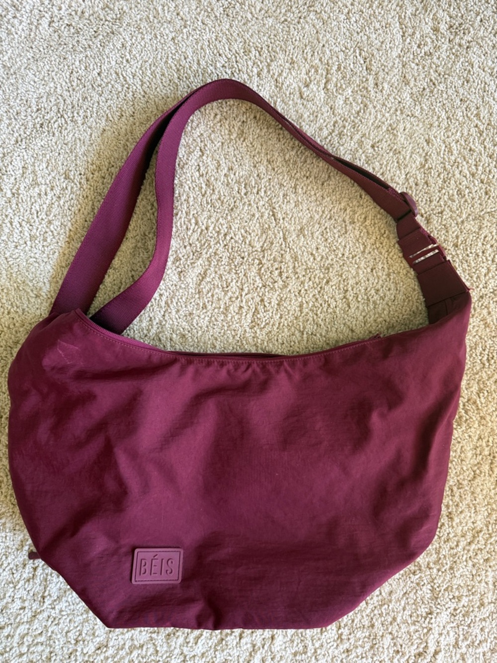 BEIS Carryall Crossbody Bag in Burgandy